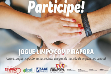 Mutirão de Limpeza passará nos quatro cantos da cidade