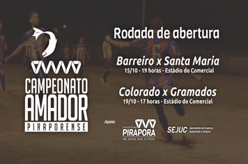 Campeonato Amador começa nesta terça-feira