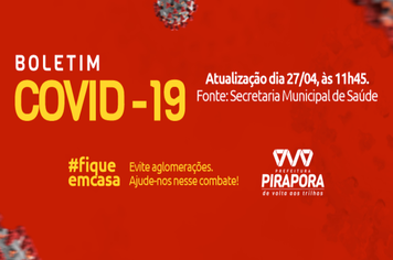 Confira o Boletim desta segunda 27 de abril