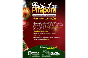 Natal de Luz começa dia 2 com festa luminosa e Casa do Papai Noel no Centro de convenções