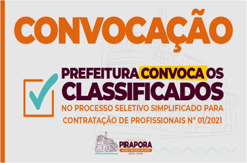 Quarta convocação de profissionais do Processo Seletivo é publicada pela Prefeitura de Pirapora