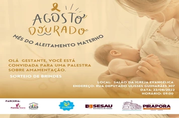 Campanha Agosto Dourado: mês do aleitamento materno
