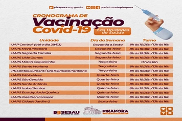 Cronograma de Vacinação Covid-19