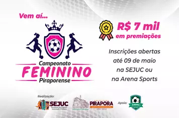 Prefeitura de Pirapora está com inscrições abertas para o Campeonato Piraporense Feminino