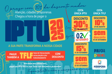 Prorrogado: IPTU 2025 – 30% de desconto
