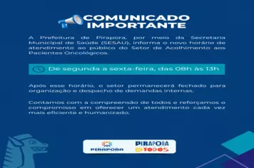 Comunicado da SESAU