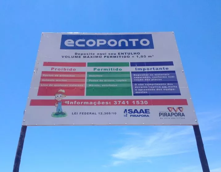 Ecopontos à disposição da população