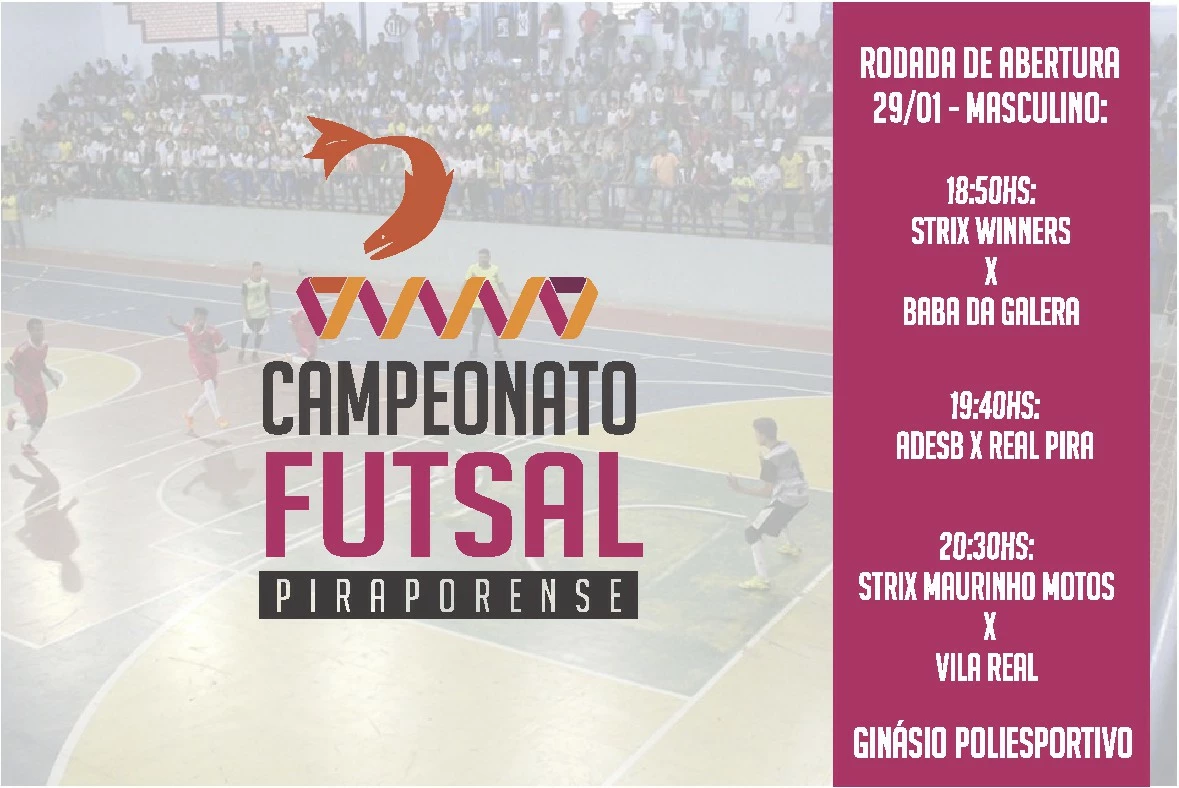 Vai começar o Campeonato Piraporense de futsal