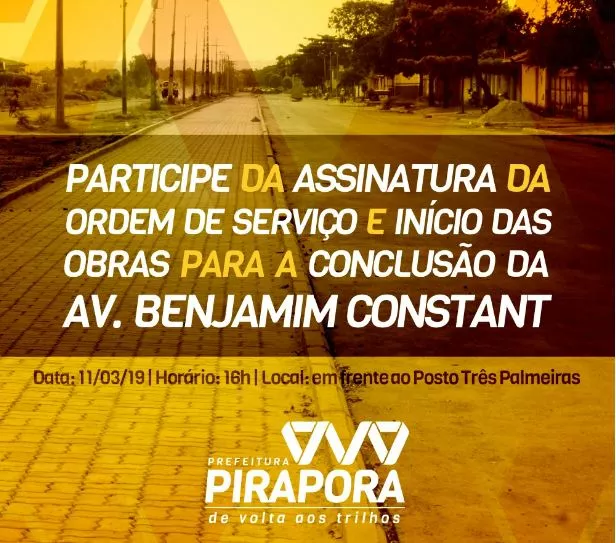 Pavimentação da Av. Benjamin Constant começa em poucos dias