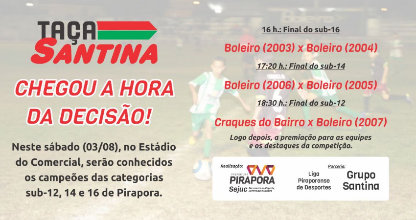 A hora da verdade na Taça Santina