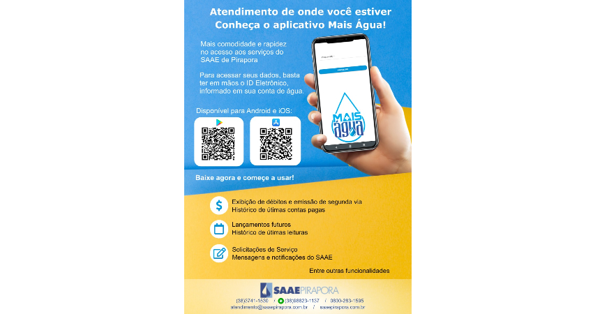 SAAE-Pirapora muda sistema de atendimento ao público