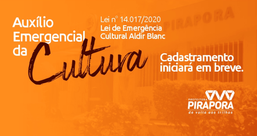 Prefeitura de Pirapora prepara cadastramento para concessão do Auxílio Emergencial da Cultura