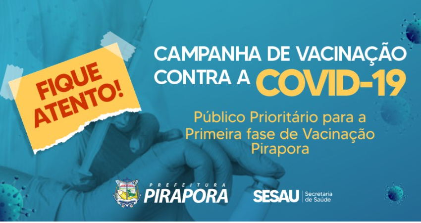 PÚBLICO PRIORITÁRIO SERÁ VACINADO NESSA 1ª FASE
