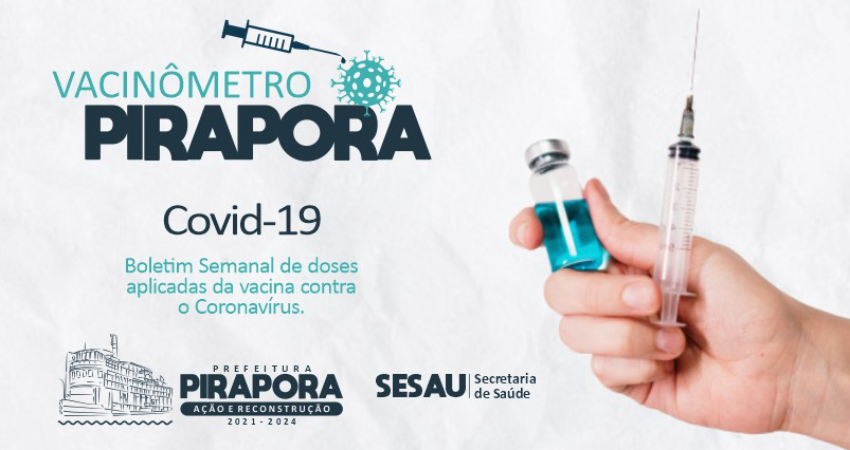 Saúde atualiza Vacinômetro com mais de 19 mil doses aplicadas