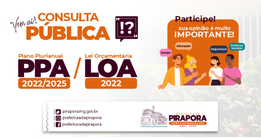 Participe da elaboração do Plano Plurianual e da LOA