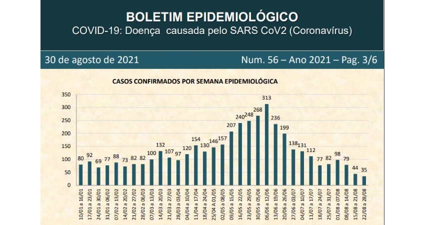 Veja o 56º Boletim de Casos Confirmados