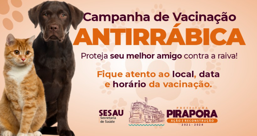 NOVA DATA PARA VACINAÇÃO ANTIRRÁBICA