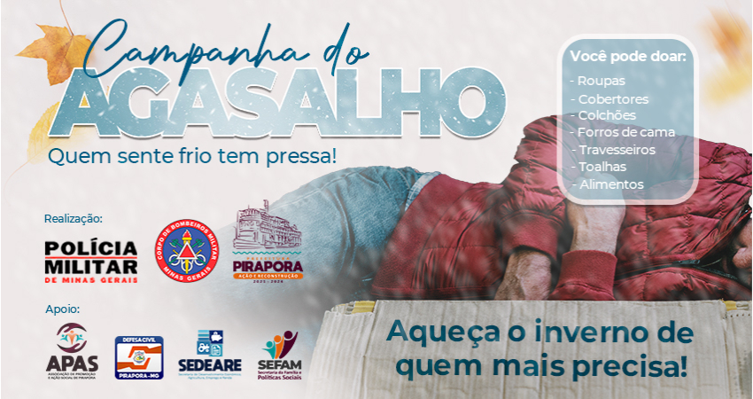 Prefeitura de Pirapora une forças pela Campanha do Agasalho