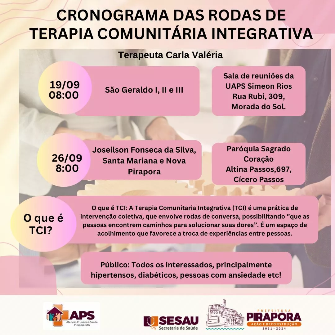 Rodas de Terapia Comunitária Integrativa