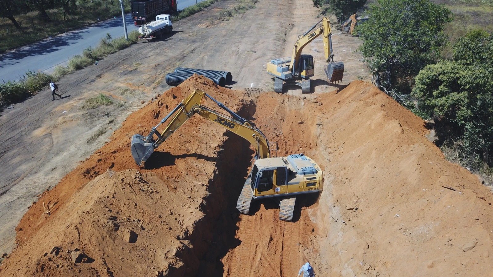 Obra de drenagem da lagoa entra em nova fase