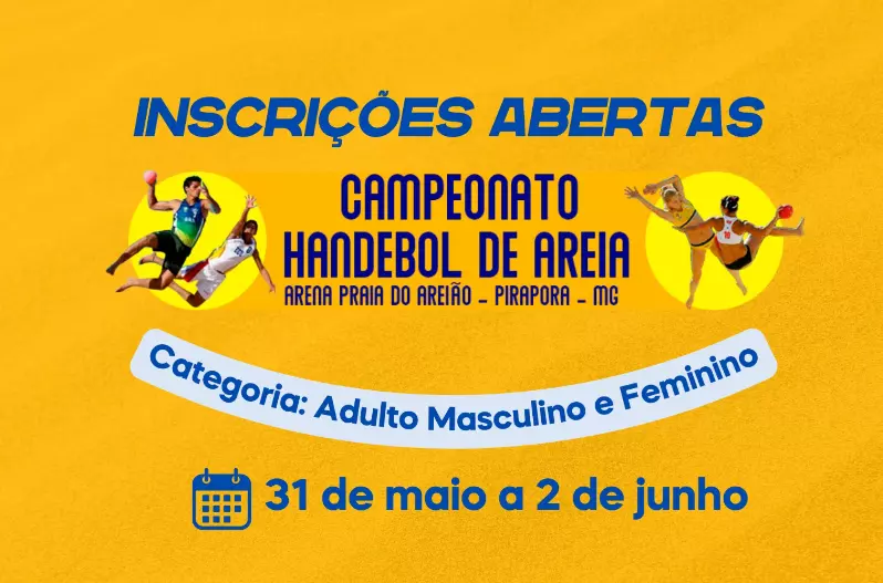 Inscrições para o Campeonato de Handebol de Areia se encerram na segunda-feira (27/05)