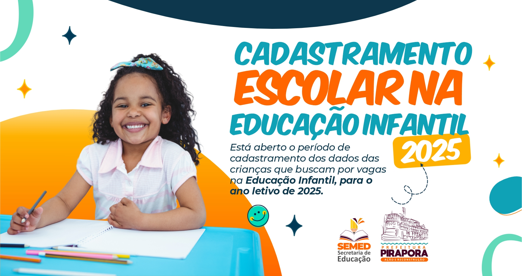 Aberto o período para o Cadastramento Escolar na Educação Infantil de Pirapora