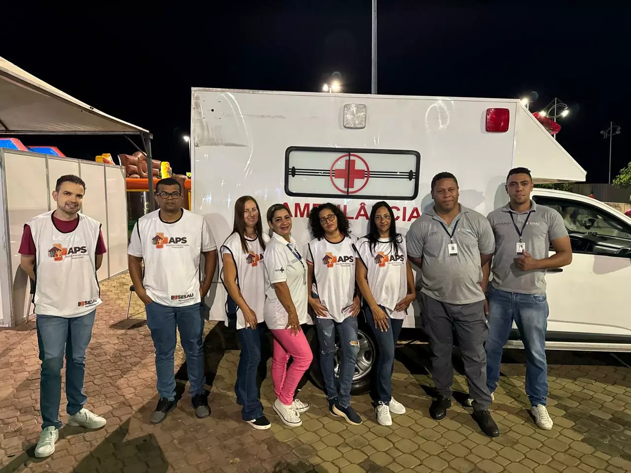 Profissionais de saúde presentes no Pirafolia 2025