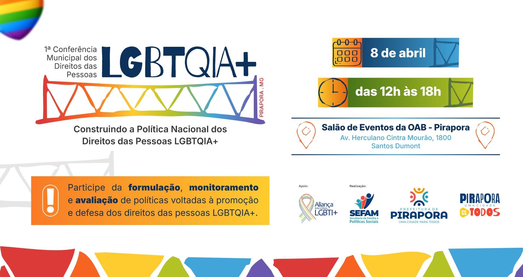 1° Conferência LGBTQIA+: Construindo a Política Nacional dos Direitos das Pessoas LGBTQIA+