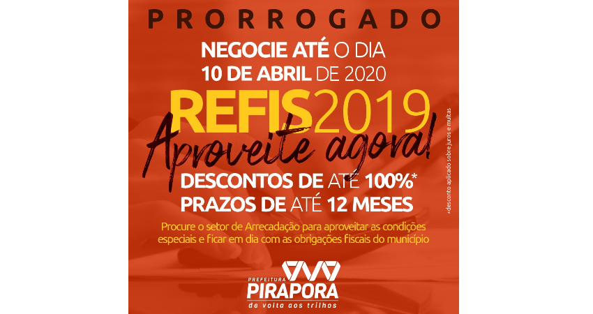 Prorrogado o prazo para aderir ao REFIS 2019