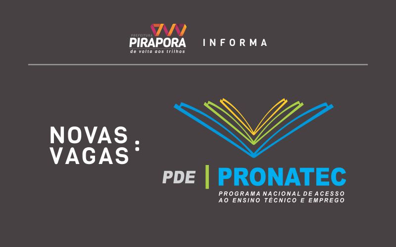 Pirapora abre vagas para novos cursos do PRONATEC