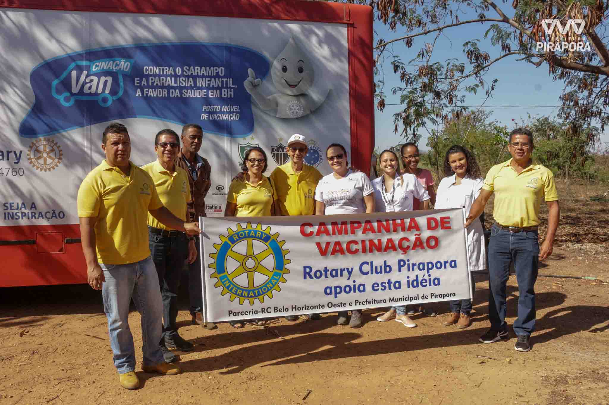 Prefeitura e Rotary Club promovem campanha de Vacinação contra a Pólio e Sarampo em Pirapora