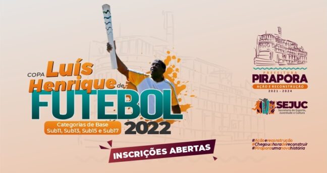 Prefeitura de Pirapora abre processo de inscrições para a 1ª Copa Luis Henrique Futebol de Base