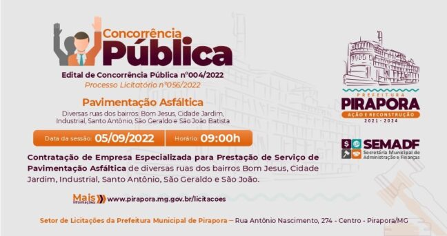 EDITAL CONCORRÊNCIA PÚBLICA Nº 004/2022