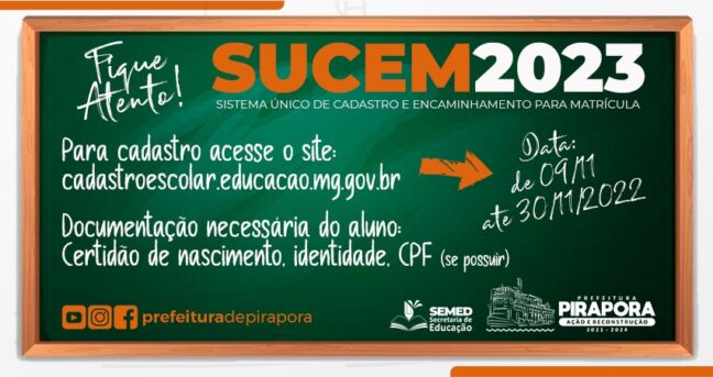Aberto o período para cadastramento de matrículas na Rede Pública de Ensino
