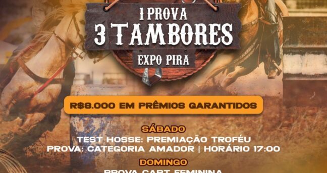 Prefeitura de Pirapora promove 1ª Prova 3 Tambores Expo Pira neste final de semana