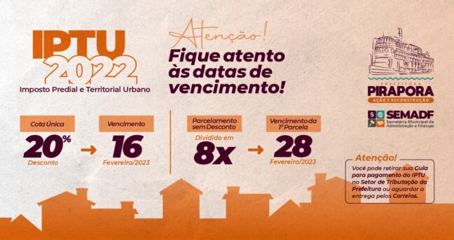 Atenção! IPTU 2022.