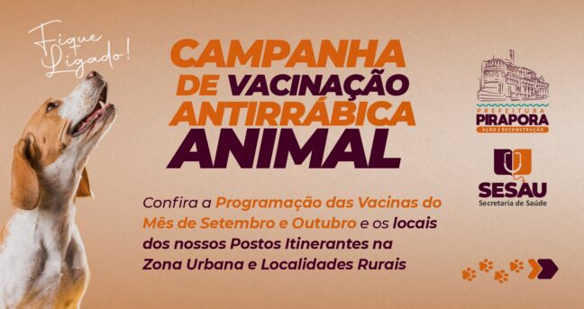 Campanha de vacinação contra a raiva animal