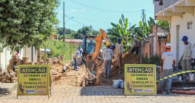 Obras de esgotamento sanitário avançam no Bom Jesus II