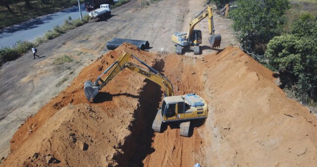 Obra de drenagem da lagoa entra em nova fase