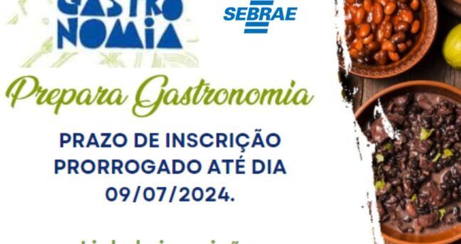 PREPARA GASTRONOMIA: PRAZO DE INSCRIÇÃO É PRORROGADO