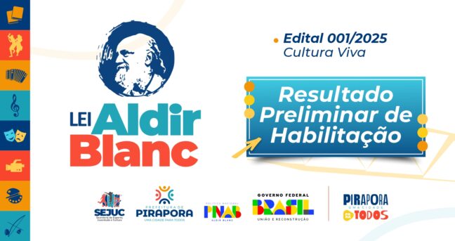 Prefeitura de Pirapora divulga resultado preliminar de habilitados no Edital de Pontos de Cultura