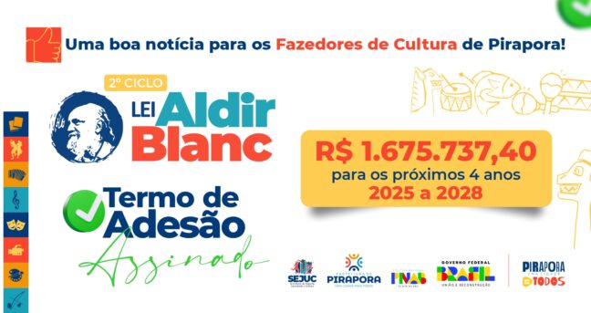 Pirapora garante mais de R$1,6 milhões para Cultura com a Política Nacional Aldir Blanc