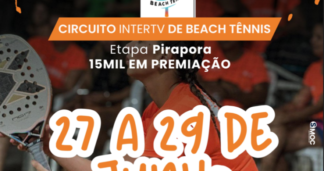 Praia do Areião em Pirapora vai receber o 2º Circuito InterTV de Beach Tennis