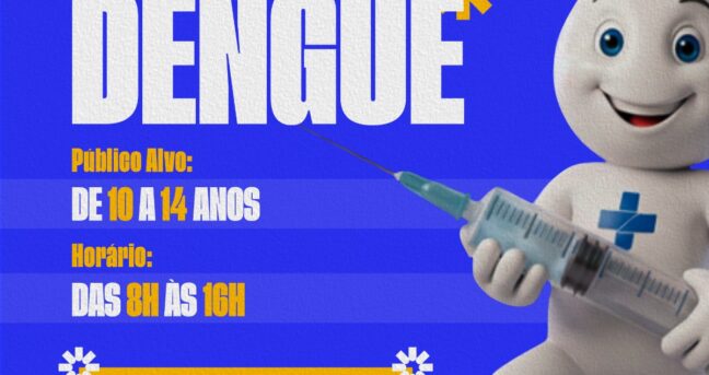 Sábado (28) é o Dia D de vacinação contra a dengue