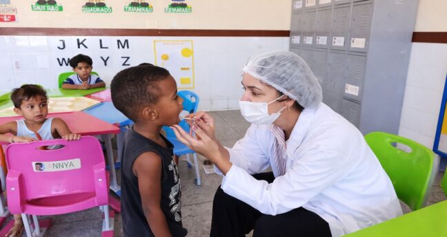 Saúde Bucal avalia alunos nas escolas de Pirapora